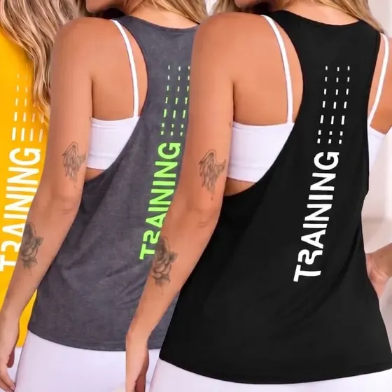 Kit 3 Camisetas Feminina Cavada Fitness -am/vr/pr