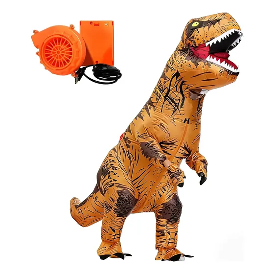 Fantasia Inflável Cosplay De T-rex Para Adulto Halloween