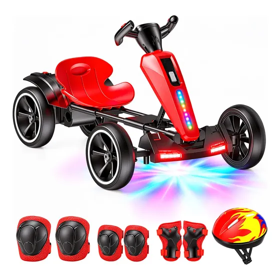 Kart Elétrico Infantil Com Luzes Led Coloridas E Música