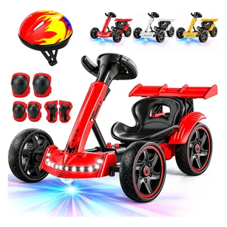 Mini Carro Elétrico Infantil Conect Kart Com Led Suporta