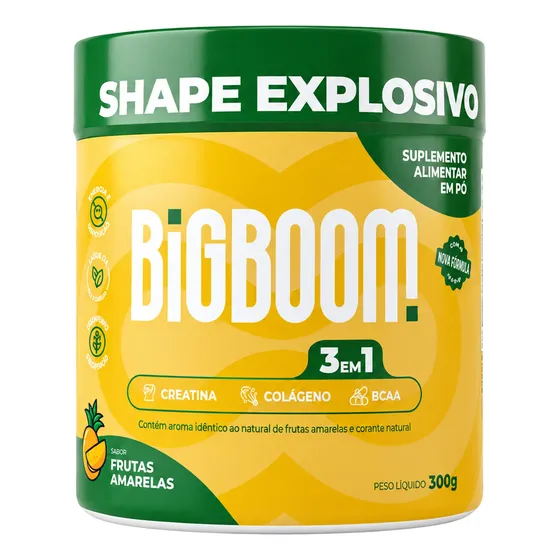 Creatina Monohidratada - Bigboom - 3 Em 1 C/colágeno E Bcaa