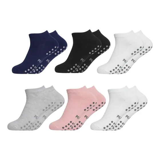 Kit 6 Pares Meia Pilates Yoga Hidroginástica Antiderrapante