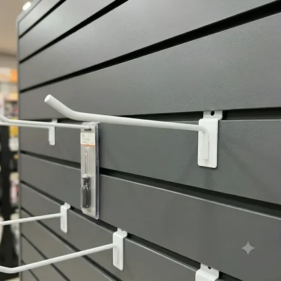 100 Ganchos 20cm P/ Painel Canaletado Arame 4,5 Preto/branco