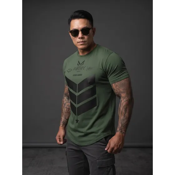 Camiseta Masculina Army Iii Militar Treino Sair Musculação