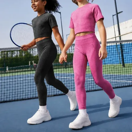 Kit 2 Conjunto Legging E Cropped Infantil Meninas Treino