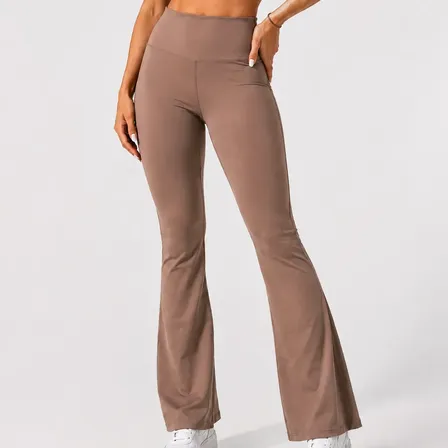 Calça Flare Feminina Cintura Alta Poliamida Premium Academia