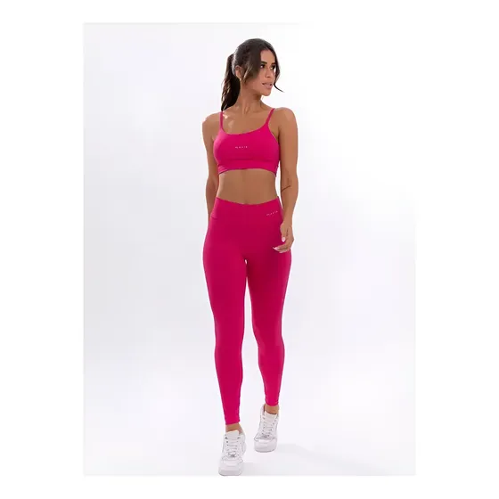 Conjunto Feminino Fitness Academia Legging E Top Poliamida