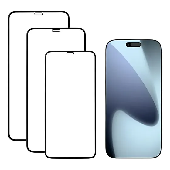 Kit 3 Peliculas 3d Premium P/ iPhone 11 12 13 14 15 16 17