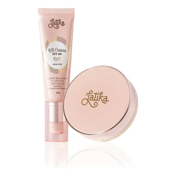 Kit Bb Cream Latika Fps 44 + Pó Compacto Powder Fps 30