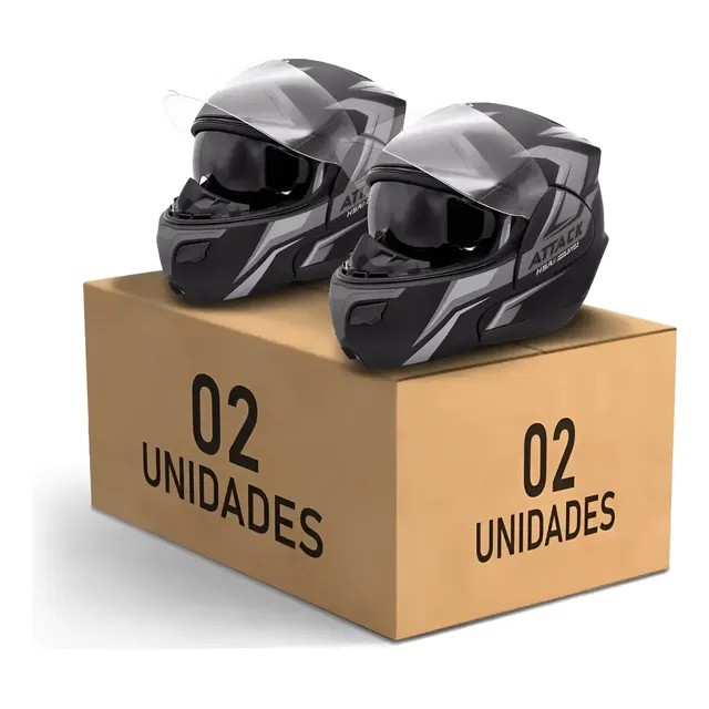 Kit Combo 2 Capacetes Escamoteavel Attack Hsa Oferta Barato