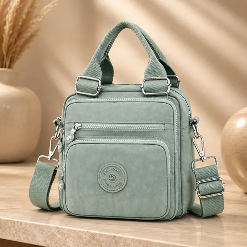 Bolsa Transversal Mini Mochila Impermeável Nylon Feminina