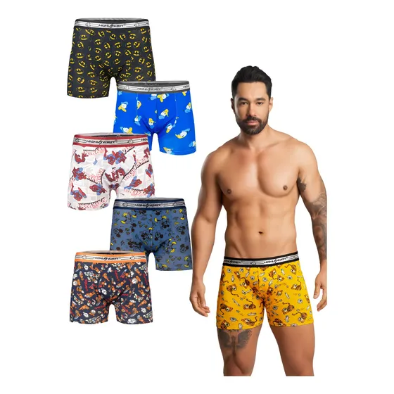 Kit Com 3 Cueca Box Divertida Premium Masculina Adulto
