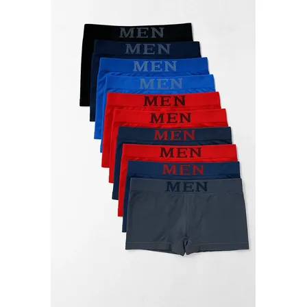 Kit 10 Cuecas Box Masculinas Microfibra Boxer