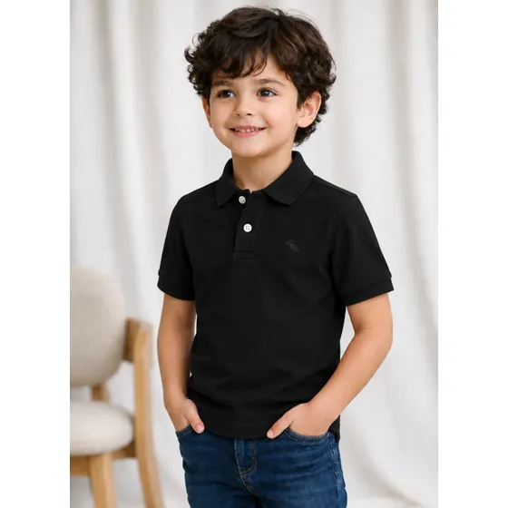 Camisa Polo Piquet Algodão Manga Curta Infantil