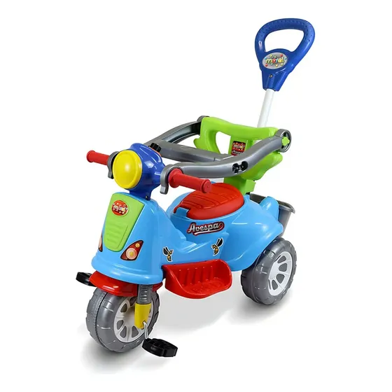 Triciclo Avespa Maral Infantil Com Haste E Proteção Lateral