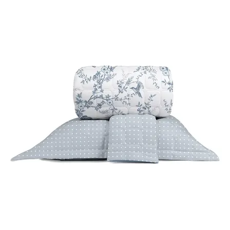 Kit Cobre Leito Queen Dupla Face Estampa Sofisticata Premium