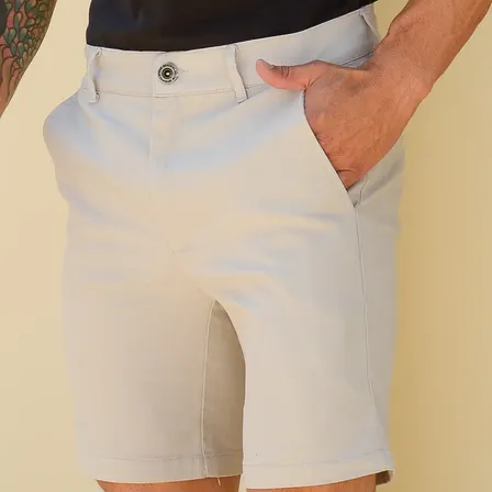 Shorts Masculino Sarja Alfaiataria Chino Sport Fino Social