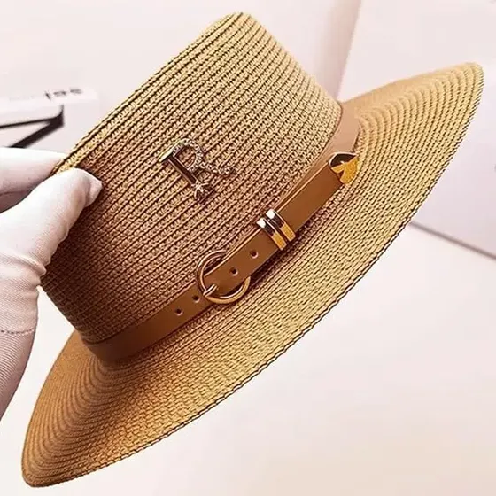 Chapéu De Palha Verão Praia Flexível Dobrável Paris Boater