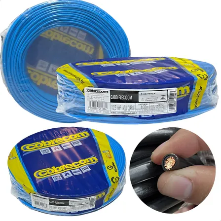 Fio Cabo Flexível 2,5mm 100m Rolo Lacrado 100% Cobre Com Nf