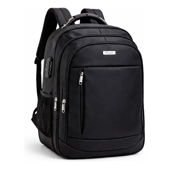 Mochila Resistente Impermeável Preta Nylon Reforçado 50l