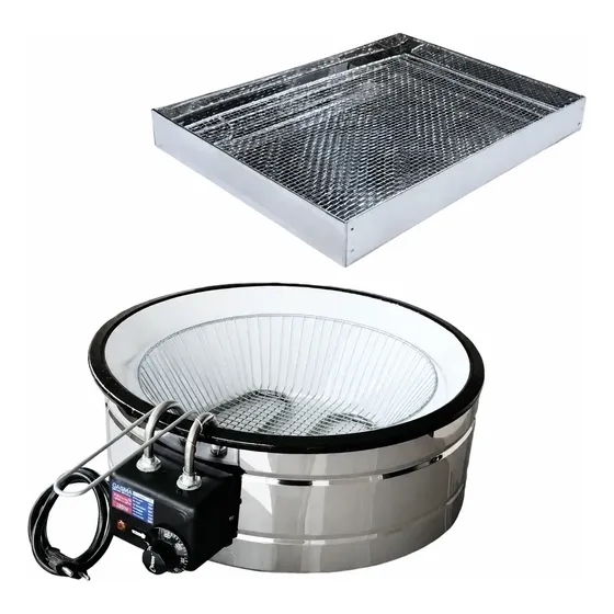 Fritadeira Elétrica Tacho Esmaltado 10 Litros E Escorredor G