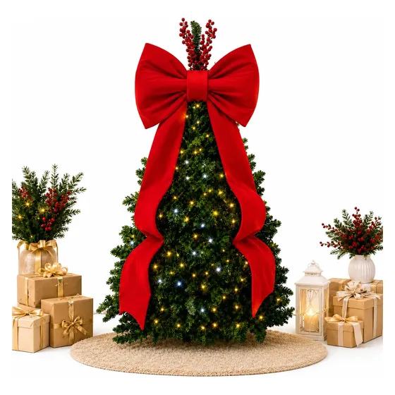 Laço Gigante 60cm Árvore Natal Enfeite Porta Decoração