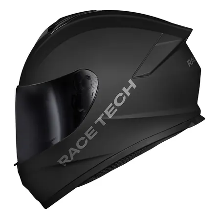 Capacete Moto Race Tech Hit Monocolor Preto