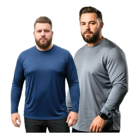 Kit 2 Blusas Uv Camisa Proteção Solar Segunda Pele Plus Size