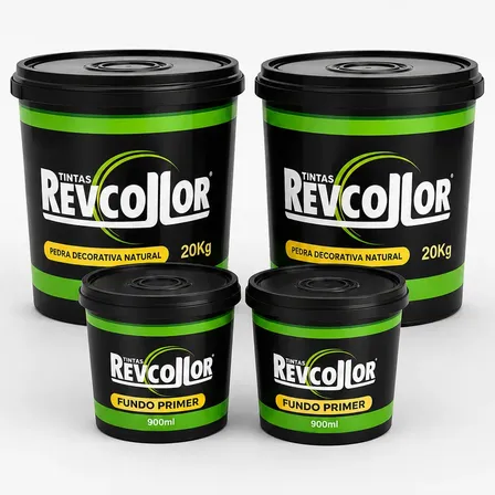 Kit Pedras Naturais Para Revestimento Decorativo Com Primer