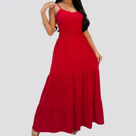 Vestido Longo Feminino Madrinha Natal Fim De Ano Ano Novo