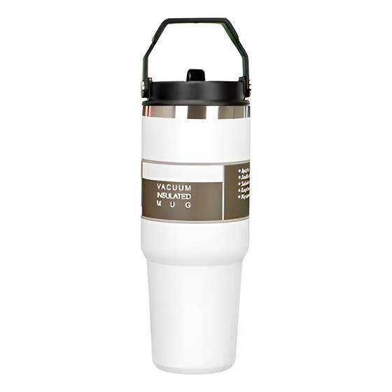 Copo Térmico 890ml Tampa Flip Resistente Parede Dupla Inox
