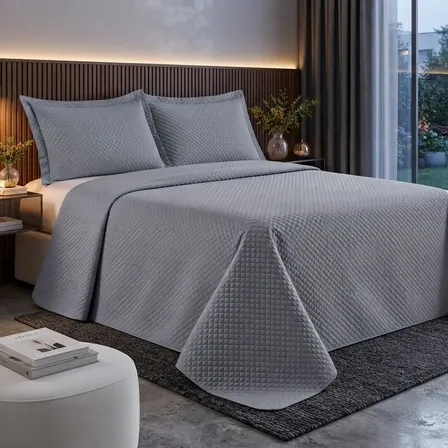 Kit Cobre Leito Veneza Casal Padrão Cama Box Varias Cores