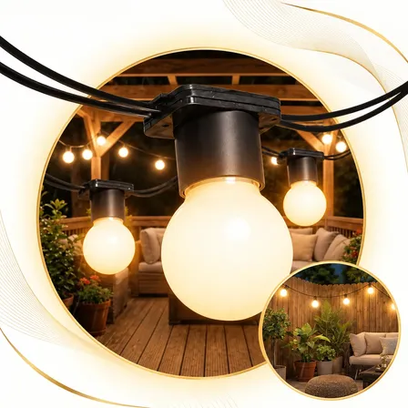 Varal De Luzes Festao 50 Mts Led Bivolt Inquebravel