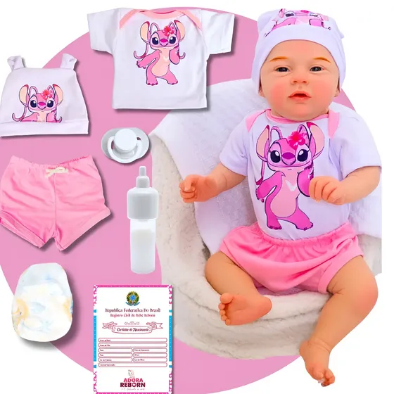 Boneca Bebê Reborn Realista Silicone Com Kit Envio Imediato