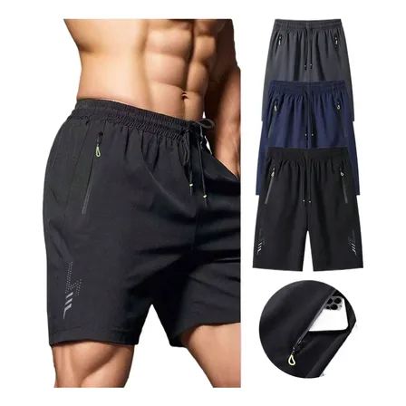 Shorts De Esportes De Seda Gelada Deplus Sizesecagem Rápida