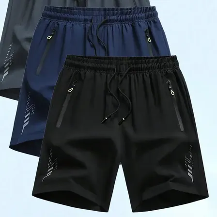 Kit 3 Shorts Fitness Secagem Rápida Basquete/corrida