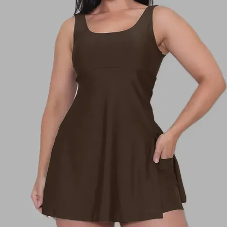 Vestido Short Com Bolso Conjunto Academia Beach Tenis Suplex