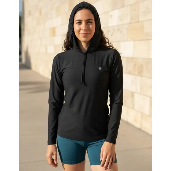 Blusa Feminina Com Capuz Proteção Solar Uv 50+