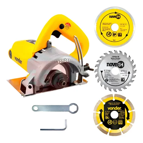 Kit Serra Mármore Vonder 1300w Tip Markita Concreto +3 Disco