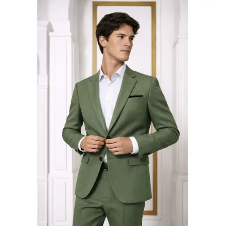 Terno Poliviscose Masculino Slim Fit Elegante Italiano