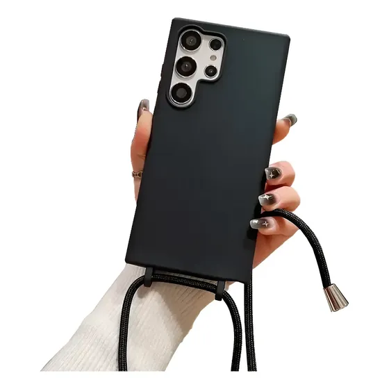 Capa Capinha Silicone Com Alça Cordão P Pescoço Para Samsung