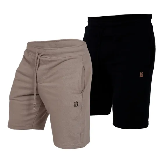 Kit 2 Bermudas De Moletom Academia Masculino Treino 2 Cores
