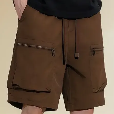 Bermuda Shorts Masculino Casuais Folgados Versáteis 6 Bolsos