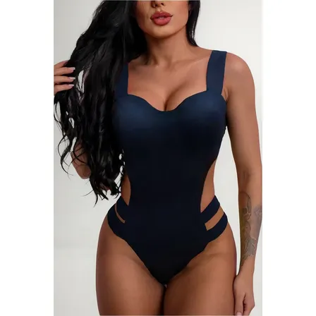 Maio Duas Tiras Feminino Praia Moderno