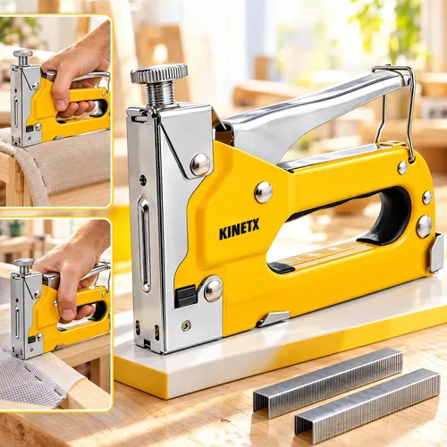Grampeador 3 Em 1 Para Moveis E Estofados Com 600 Grampos