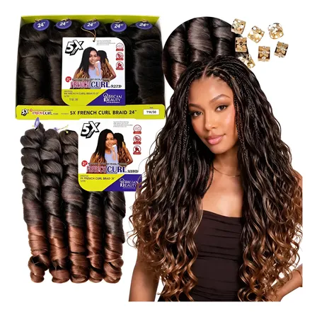 Cabelo Pontas Onduladas P Tranças 400gr French Curl Braid