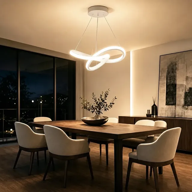 Lustre Pendente Led Moderno 3 Cores Bivolt 24cm Sala Quarto