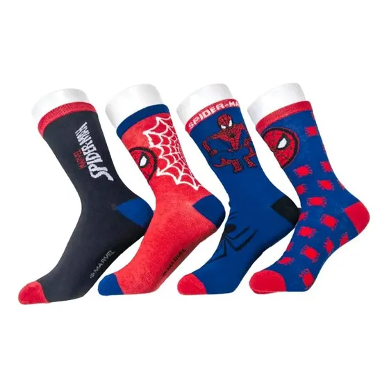 Kit 4 Pares Meias Marvel Homem Aranha - Conforto E Diversão