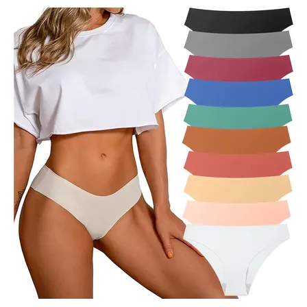 Kit 10 Calcinhas Tanga Premium Sem Costura De Microfibra
