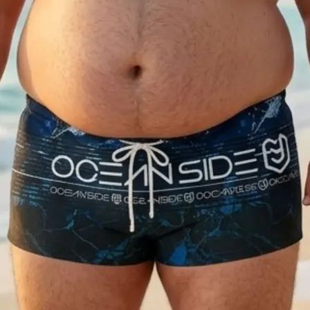 Sunga Plus Size Masculina Adulto Estampado Forrado Praia